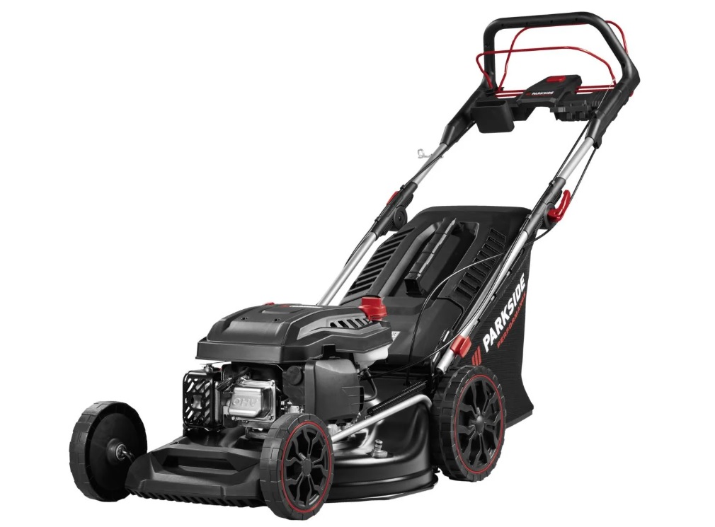 Parkside Performance Benzínová sekačka na trávu s pojezdem a s elektrickým startováním PPBRM 53 B2